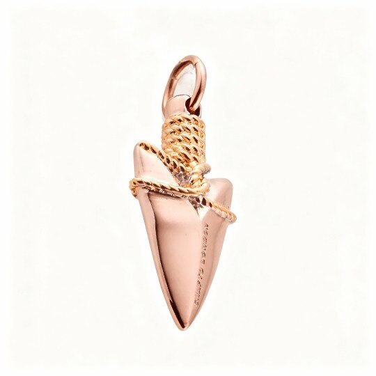 Colgantes de flecha de oro rosa de 10 quilates para hombre