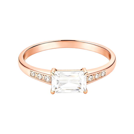 10K Rose Gold Baguette Cut Moissanite Engagement Ring