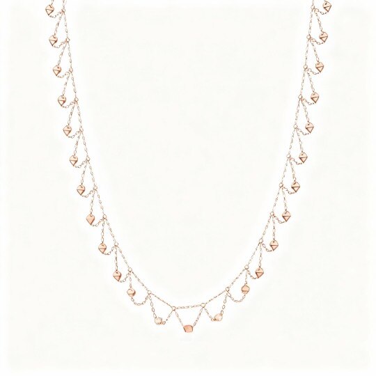 Choker-Halskette aus 10-karätigem Roségold mit Kugeln