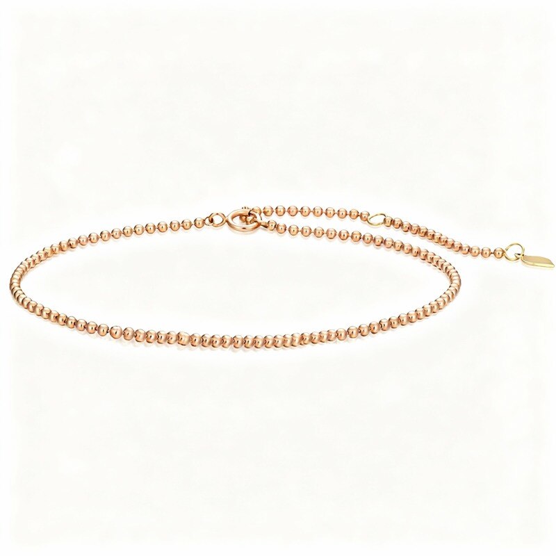 Bracelet à perles en or rose 10 carats-1