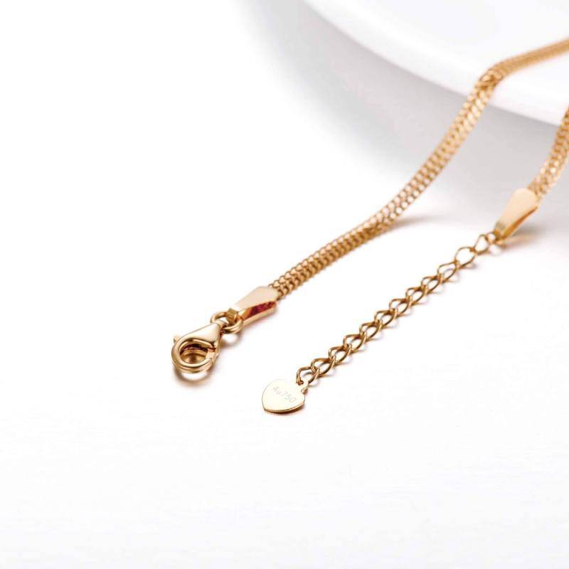 Pulsera colgante de cuentas de oro rosa de 18 quilates-4