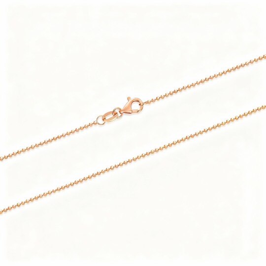 10K Rose Gold Bead Necklace