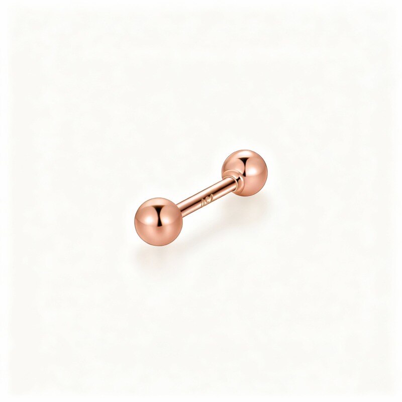 18K Rose Gold Bead Tongue Jewelry-1