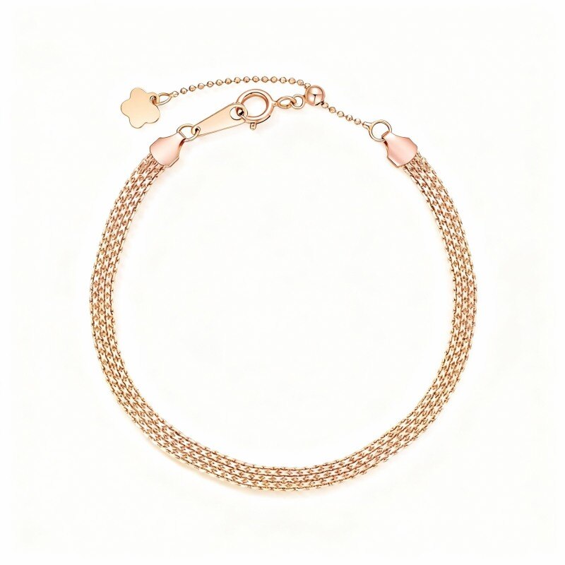 Bracelet à maillons en or rose 18 carats-1