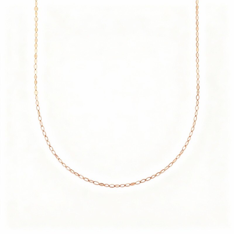 10K Rose Gold Chain Necklace-1