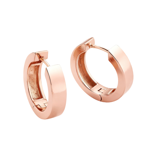 10K Rose Gold Circle Hoop Earrings
