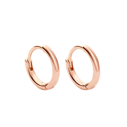 10K Rose Gold Circle Hoop Earrings