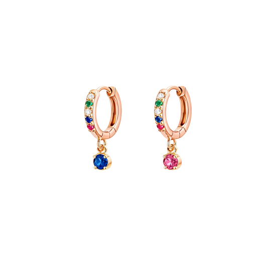 10K Rose Gold Cubic Zirconia Drop Earrings