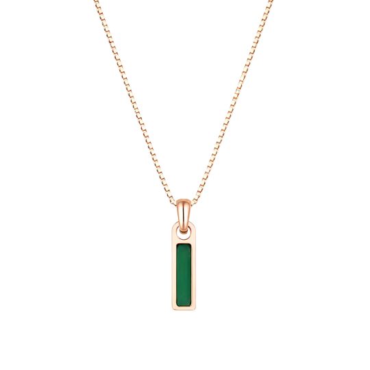 Collier pendentif personnalisé en or rose 10 carats avec zircon cubique et pierre de naissance pour homme