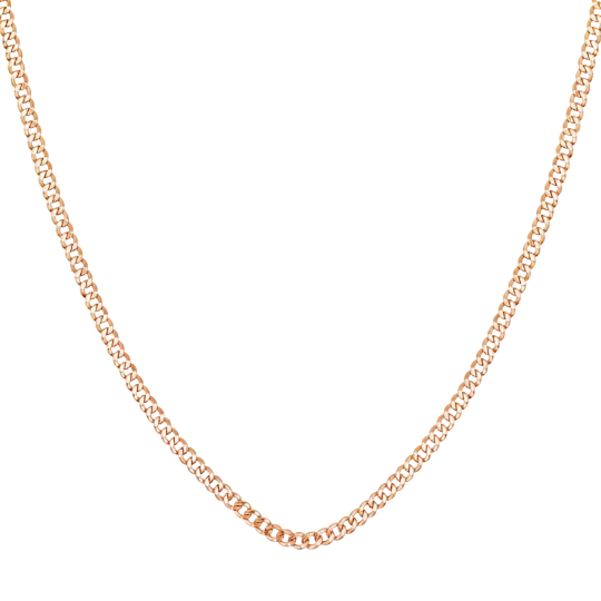 10K Rose Gold Curb Chain Necklace