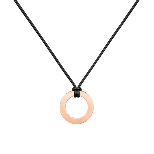 Collier pendentif rond personnalisable en or rose 10 carats