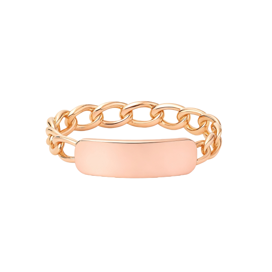 Anillo para hombre de oro rosa de 10 quilates grabable con las inscripciones Padre e Hija, Padre e Hijo y Padre.