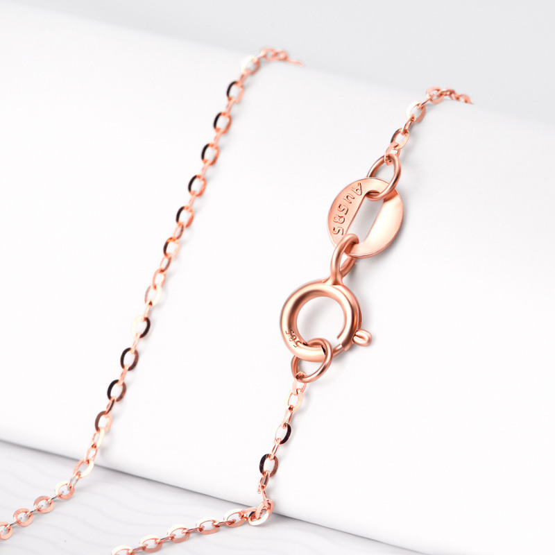 18K Rose Gold Extender Circular Pearl Strand Necklace For Women-4