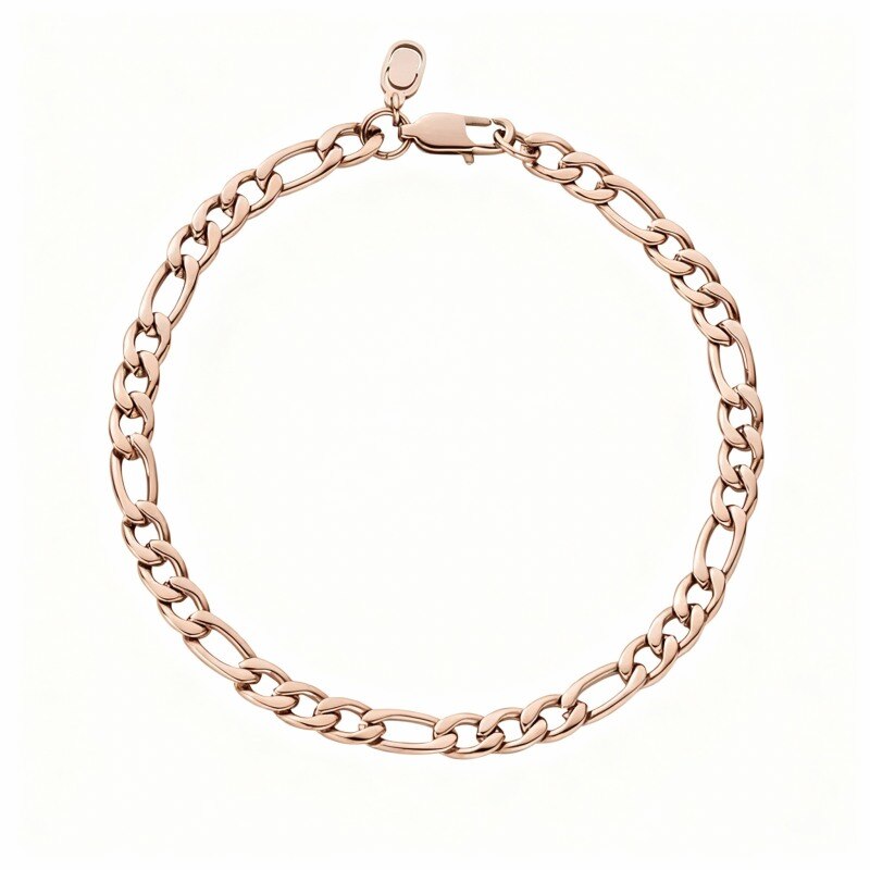 Figaro-Gliederarmband aus 10-karätigem Roségold für Herren-1
