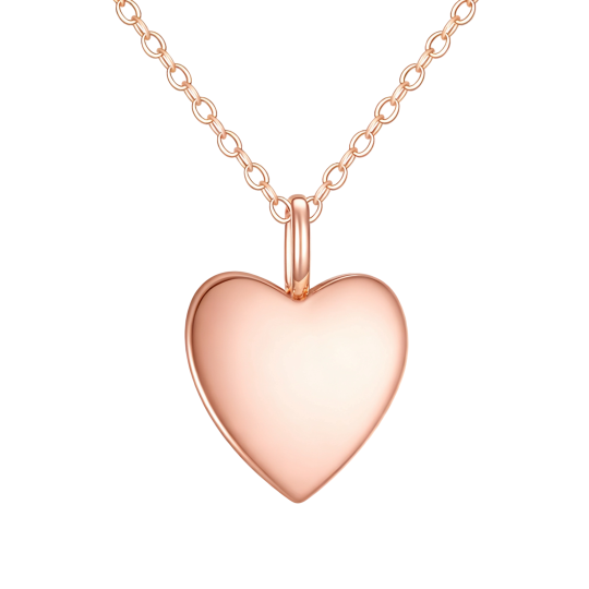 Halsketting met hartvormige hanger van 10 karaat roségoud