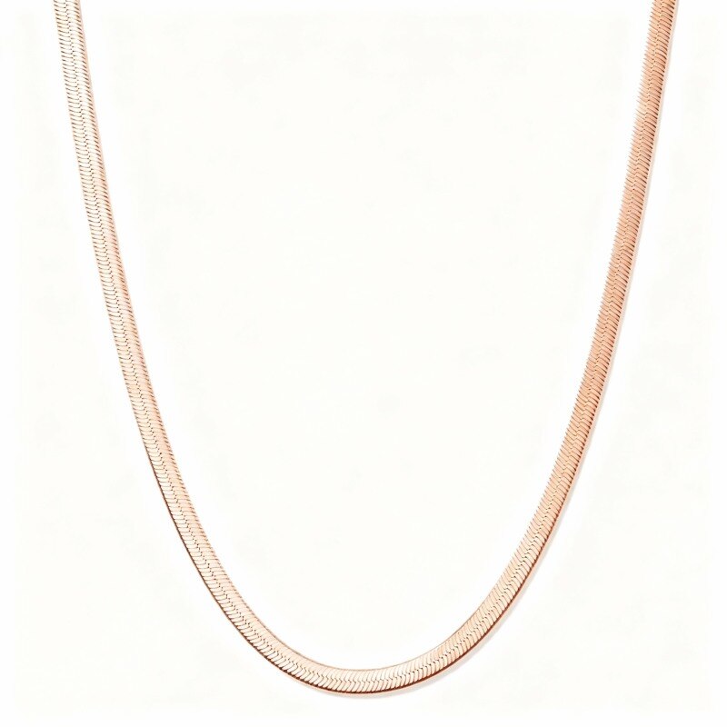 Collier en chaîne herringbone en or 18K, 2,8 mm-1