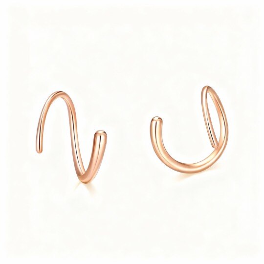 10K Rose Gold Hoop Earrings