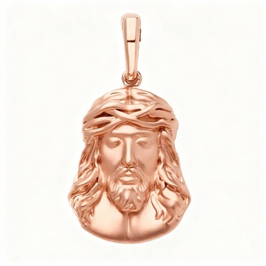 Colgantes de Jesús en oro rosa de 10 quilates