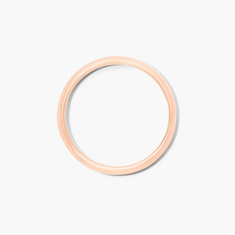 Obrączka ślubna z 10-karatowego różowego złota z ostrym ostrzem, 2 mm-5