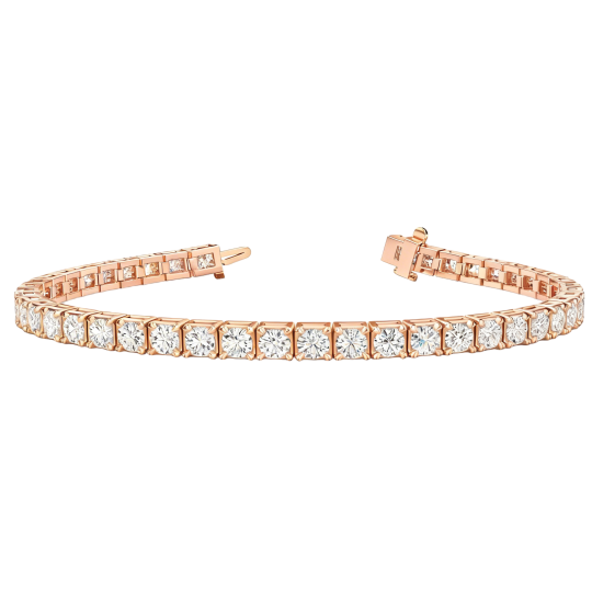 10K Rose Gold Laboratory Diamonds Tennis Bracelet