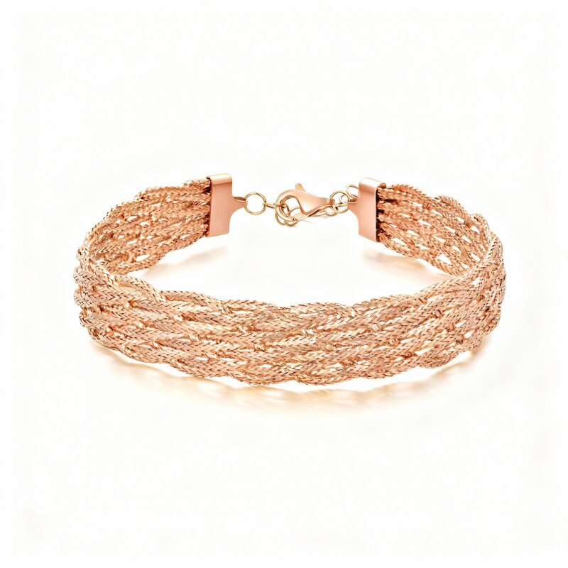 10K Rose Gold Layerered Bracelet-1