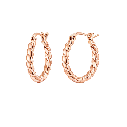 Серьги-подвески из розового золота 10 карат.