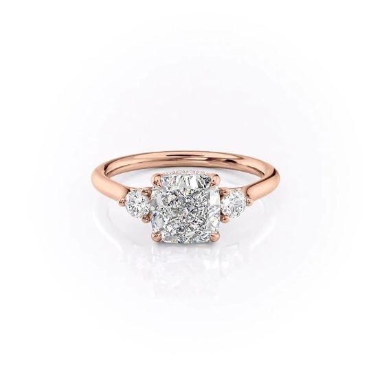 10K Rose Gold Moissanite Engagement Ring