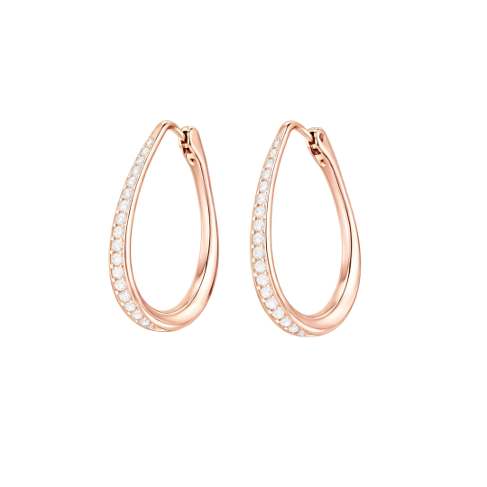 10K Rose Gold Moissanite Lever-back Earrings