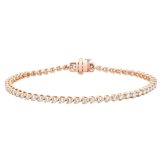 Tennisarmband van 10 karaat roségoud met moissanite