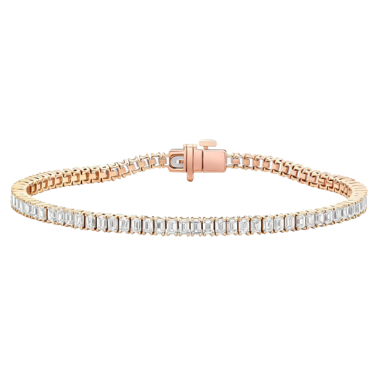 10K Roségouden Moissanite Tennis Chain Armband