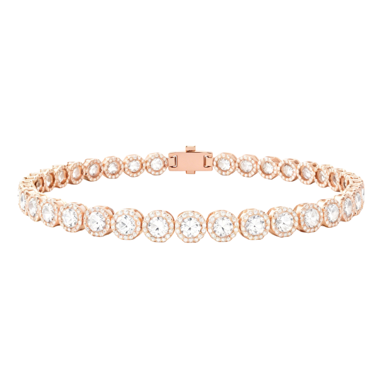 10K Rose Gold Moissanite Tennis Bracelet