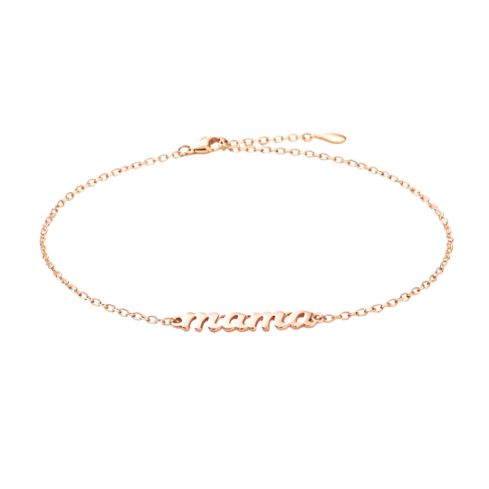 10K Rose Gold Mother Charm Bracelet