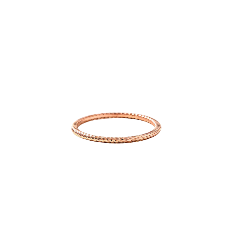 Bague en or rose 14 carats sans pierre-1