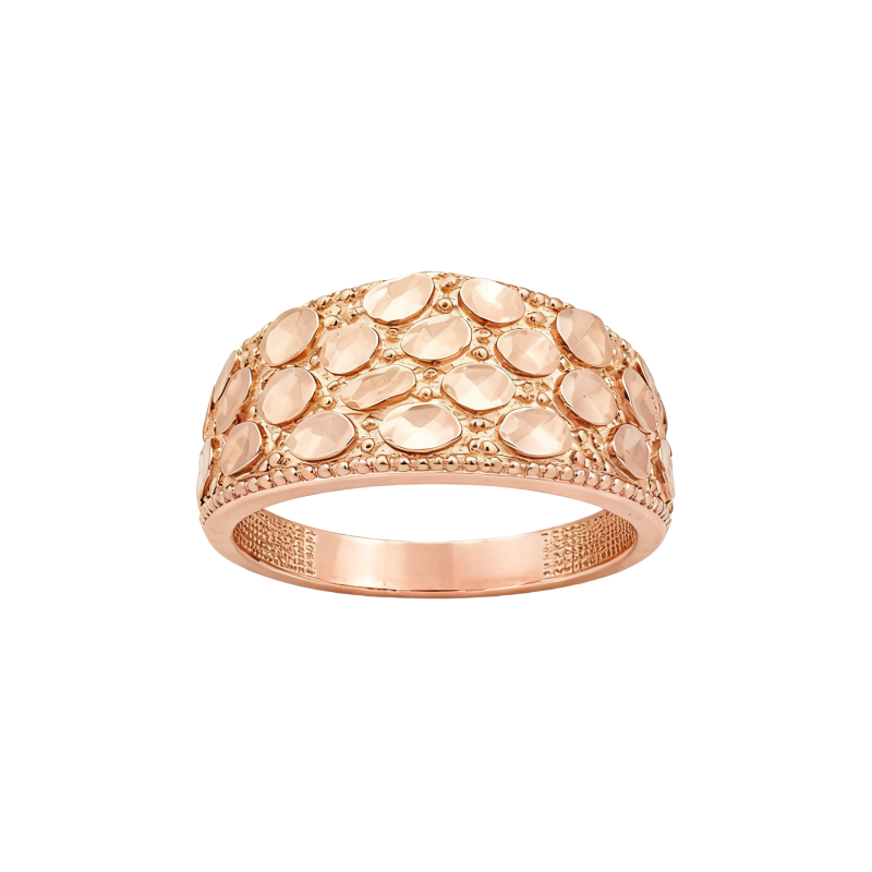 Anillo de oro rosa de 18 quilates sin piedras para hombre-1