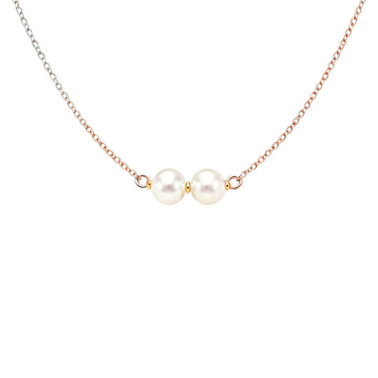Hangerketting met parel van 10 karaats roségoud