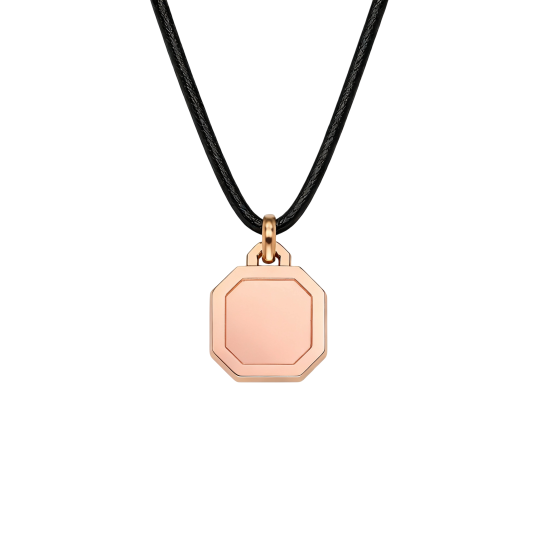 Collier personnalisé en or rose 10 carats avec initiales, pour homme, père, fille, père, fils, parents et enfants.