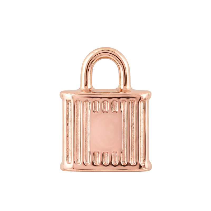 Personalisierter Anhänger aus 10-karätigem Roségold mit dem Anfangsbuchstaben C-1