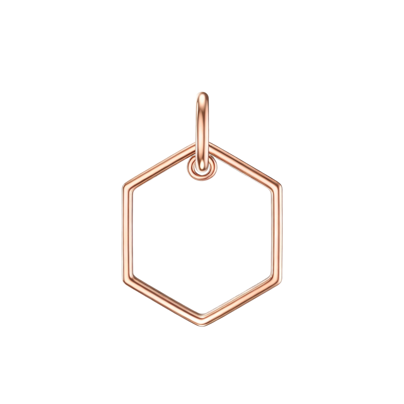 Personalisierte Anhänger aus 18-karätigem Roségold mit dem Anfangsbuchstaben E-1