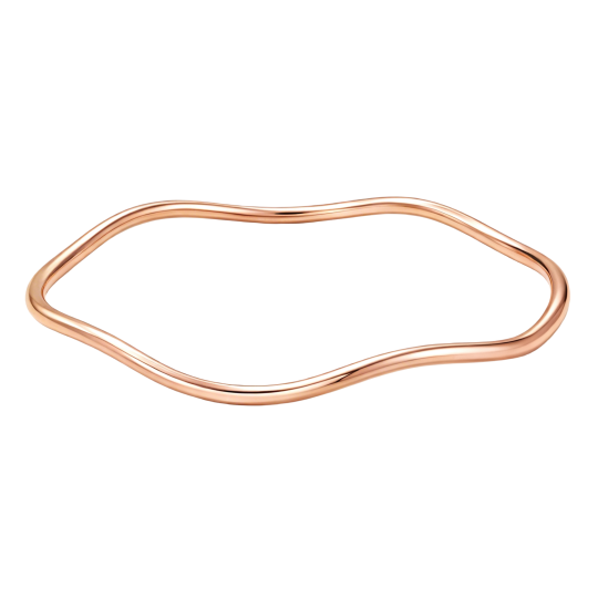 10K Rose Gold Plain Bangle Bracelet
