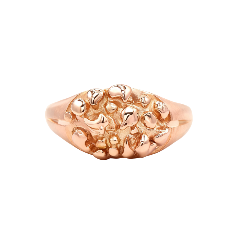 Anillo de oro rosa de 18 quilates para hombre-1