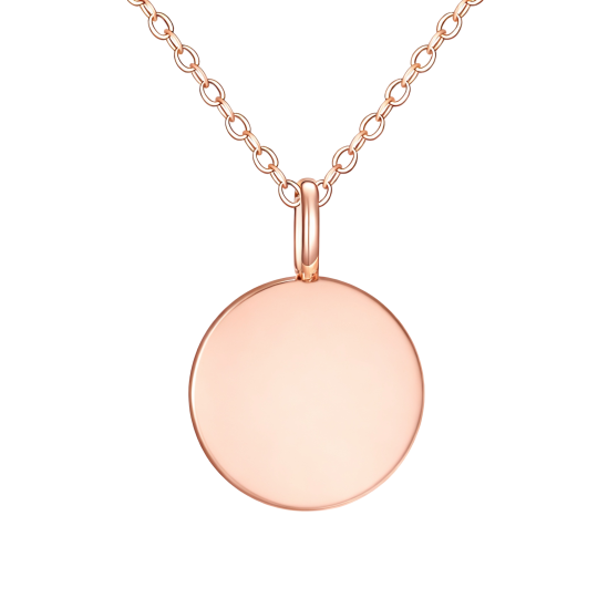 Ronde hangerketting van 10 karaats roségoud.
