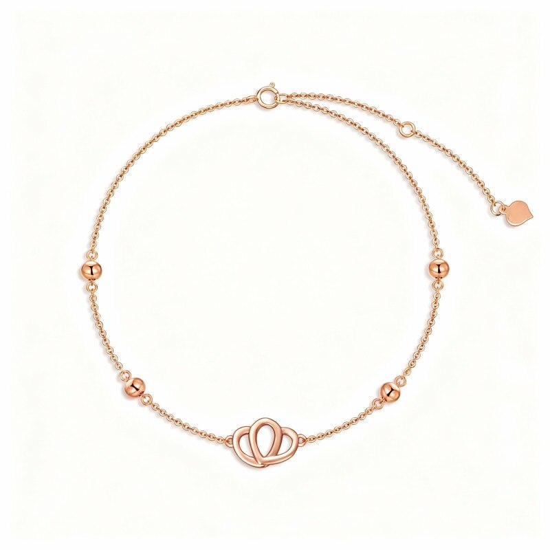 10K Rose Gold Shell Single Chain Anklet-1
