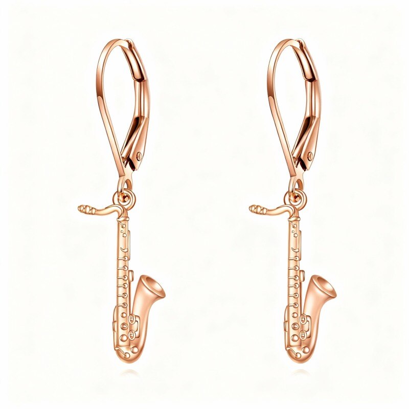 18K Rose Gold Texas Boots Drop Earrings-1