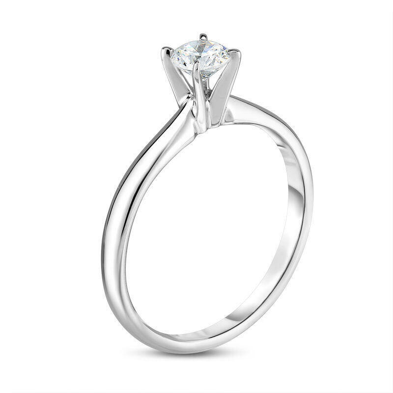 10K White Gold 0.5 to 3 CT.T.W. Round Lab Created Diamond Custom Engagement Ring D Color VVS1 Clarity 3EX IGI Certified-2