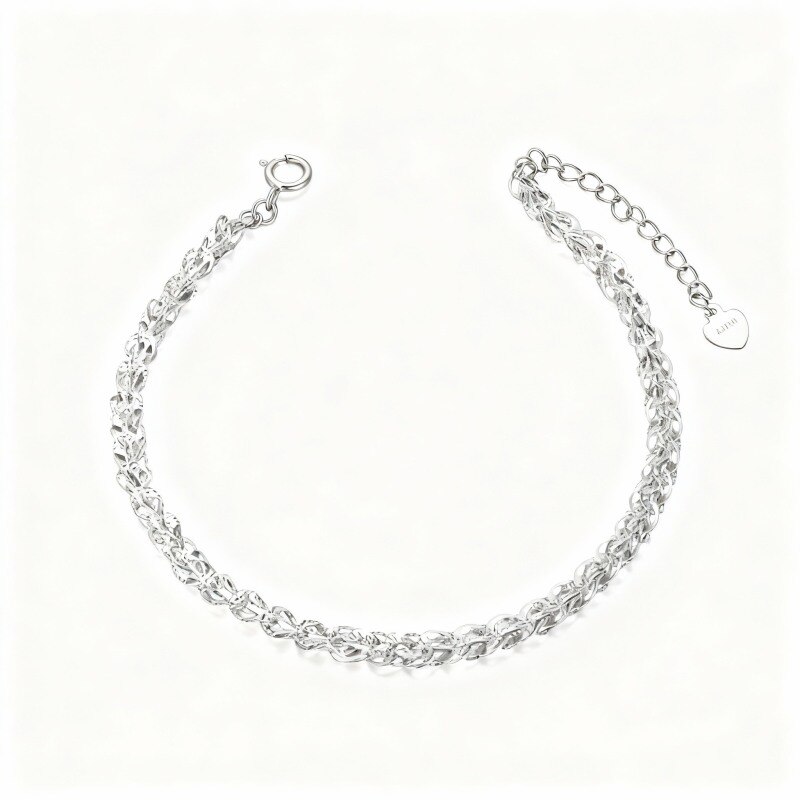Bracelet à maillons en or blanc 18 carats-1