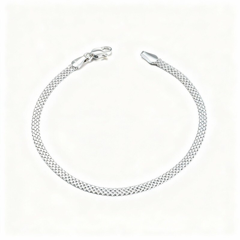 Bracelet à maillons en or blanc 18 carats-1