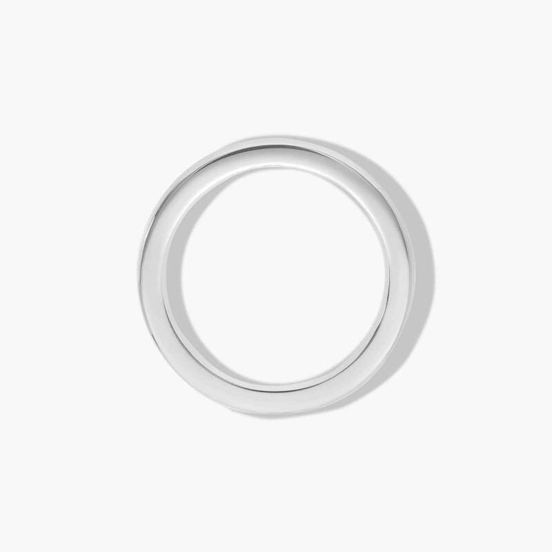 Konturierter Ehering aus 10-karätigem Weißgold, 2 mm-4