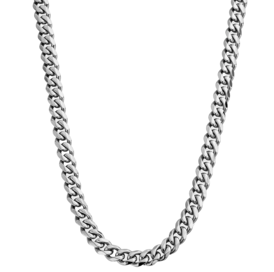 Cadena cubana de plata de ley para hombre, 12 mm