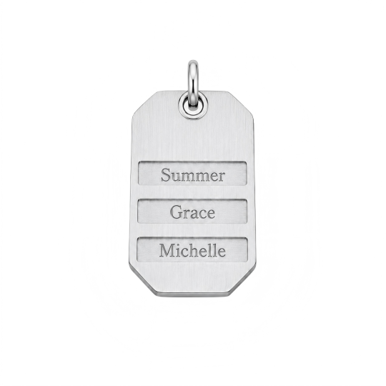 10K White Gold Engravable Cross Pendant Charms for Men