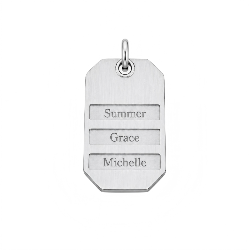 14K White Gold Engravable Cross Pendant Charms for Men-1